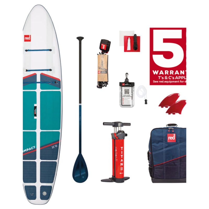 Red Paddle 11 Ft COMPACT MSL PACT INFLATABLE PADDLE BOARD PACKAGE-6